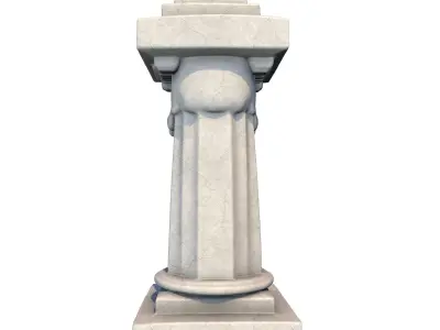 Temple Stone Skull Pillar 4 3D print model
