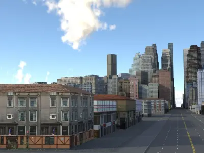 City 83 Low-poly 3D model