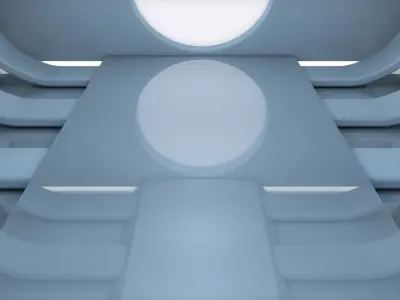 Sci Fi Room Low-poly 3D model 13