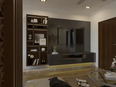 Living And Dining Interior Design - 4 3D model