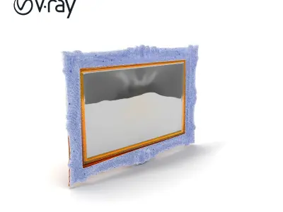 Ornate Gold Frame Model Pack for Detailed Visuals Low-poly 3D model