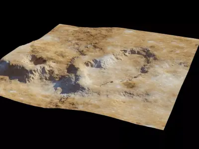 Planet Surface 3D model 2 Lod 3D model