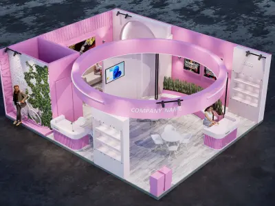 Exhibition stand 3D model