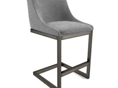 Sunpan - Holly Counter Stool - Zenith Graphite Grey 3D model