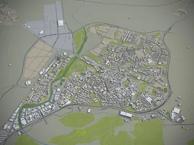 Guadalajara  Low-poly 3D model