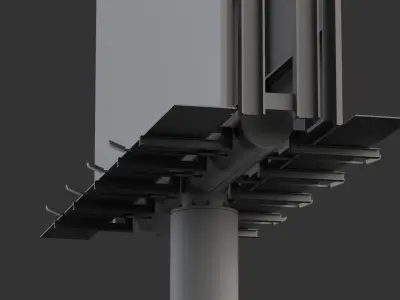 wo-Sided Billboard Low-poly 3D model