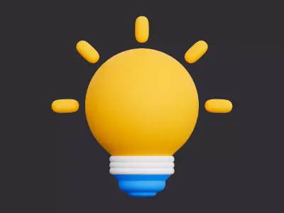 Low Poly Light Bulb 3D model