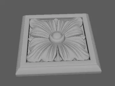 rosette flower 3D model 18