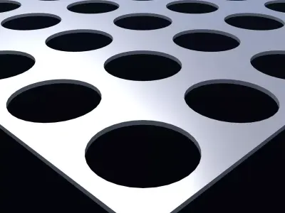 Perforated panel with 44 percent opening 25O71 3D model