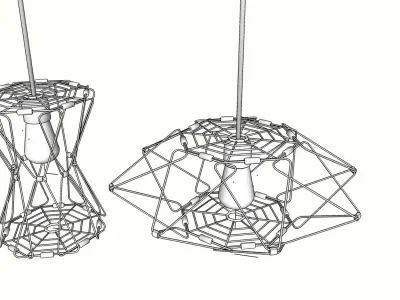 cage adjustable light fixture 3D model