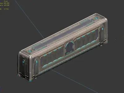 Different dimension - building - wall 01 3D model