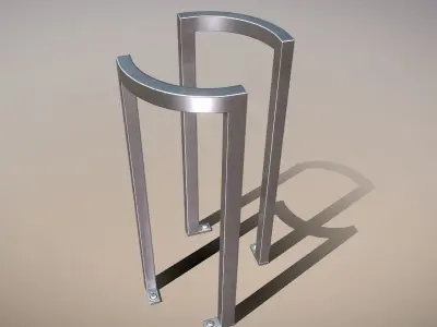 City Tree Protection Barrier 2 Low-poly 3D model