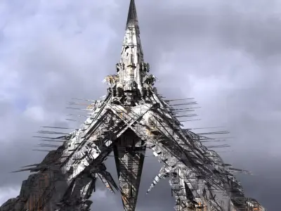 Amon Ra Sci fi Pyramid Dark Tower 1 3D model