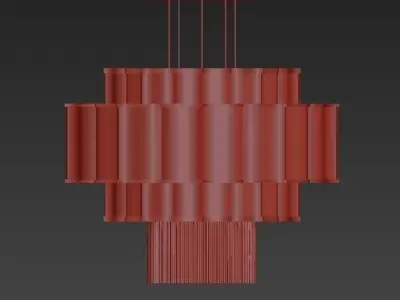Japan gold and pendant light 3D model