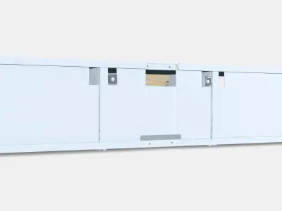 BESTA TV bench with drawers and door 4 Low-poly 3D model