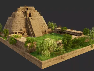 Uxmal Pyramid 3D model