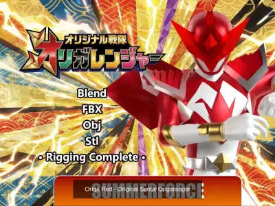 Original Sentai Origaranger 3D Model Pack