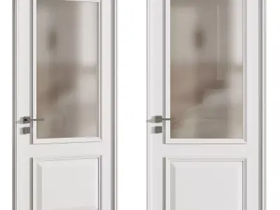 Interior door 18 Low-poly 3D model