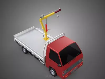 DROP SIDE CRANE HOIST HAND WINCH LOAD BED GATE DOOR PICKUP TRUCK 3D model