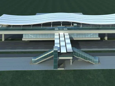 Light Rail Station 01 3D model