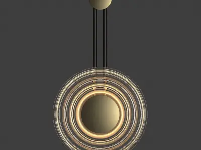 SOLAR modern wall light with circular shape 3D model