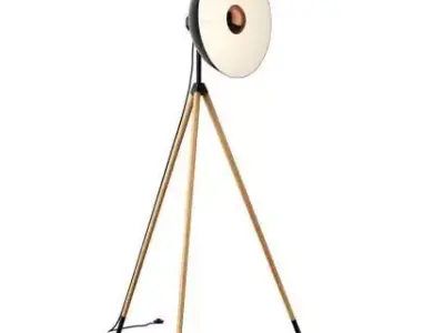 Contemporary Black  Gold Floor Lamp 3D Model  3D model
