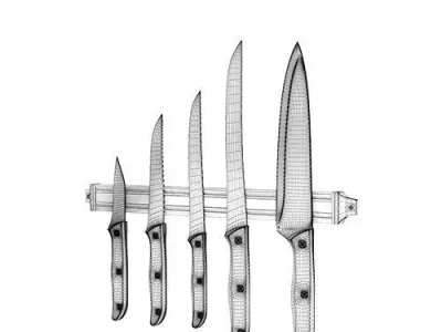 Kitchen knives Free 3D model