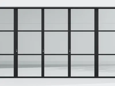 Aluminium door 19 3D model