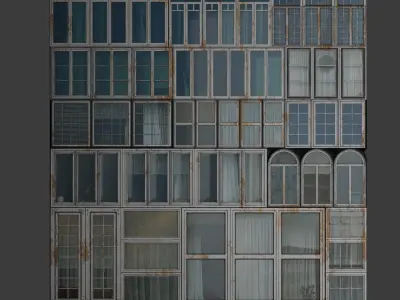Trim Sheet Windows Perfect for low poly models Texture