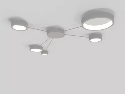 Circles ceiling lamp 3D model
