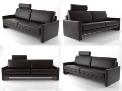 Bolero four leather furniture 3D model