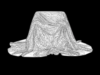 Fabric Cover 17 Low-poly 3D model