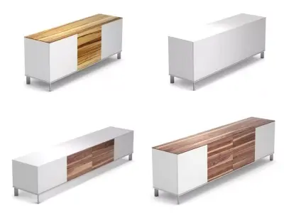 Arte four sideboards wood 3D model