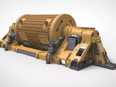 sci fi Small modular reactor 3D model