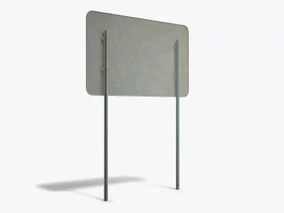 Street Info Sign Low-poly 3D model
