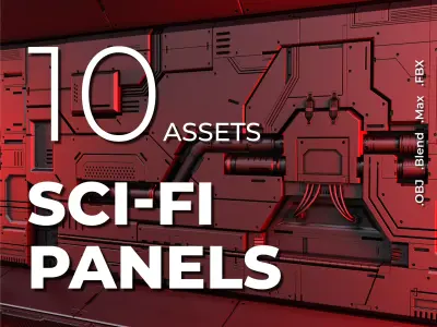 SCI-FI WALL PANELS VOL 01 3D model