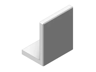 Concrete L Block Retaining Wall Height 120 cm Length 99 cm 3D model