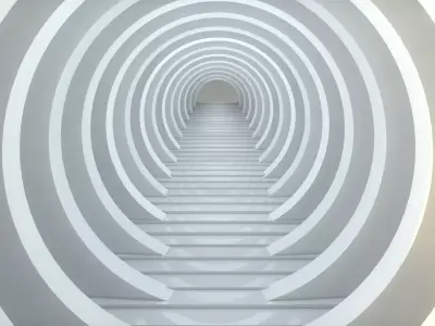 Sci Fi Tunnel Low-poly 3D model get