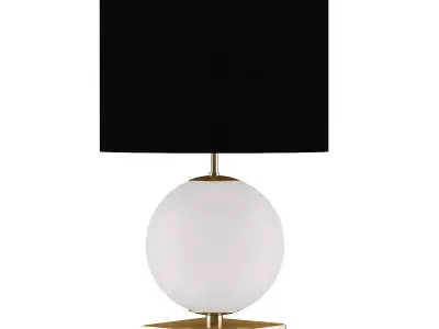 Desk Lamp with Black Shade 3D model