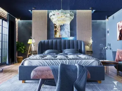 Bathroom Interior Scene for 3DMax and Corona Renderer Low-poly 3D model