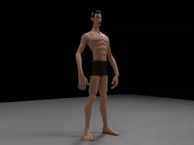 boxer game ready model Low-poly 3D model
