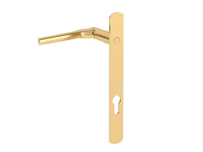  Straight Narrow Door Handle Brass 3D model