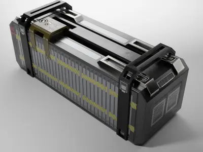 SCI FI CONTAINER 3D Low-poly 3D model