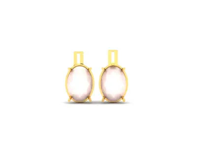 Opal Stone Earring 3Ddm stl obj fbx Render Details 3D print model