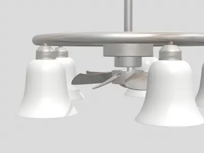 Ceiling Fan with light 3D model