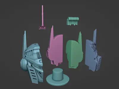 Mecha Head  3D print model