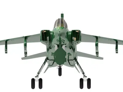 The SEPECAT Jaguar  Low-poly 3D model