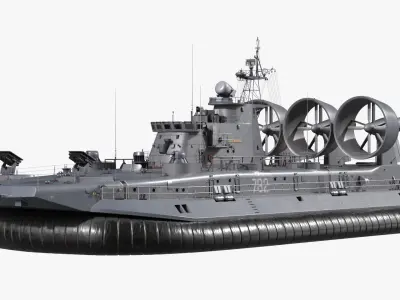  Project 12322 Zubr-Class Air-Cushion Landing Ship Gray 