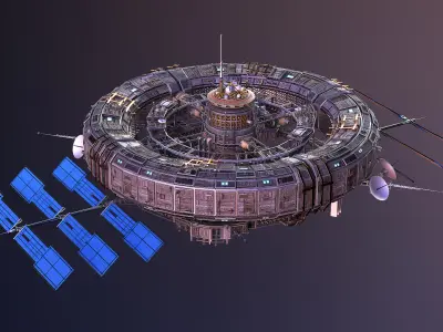  Futuristic Space Station Structure 