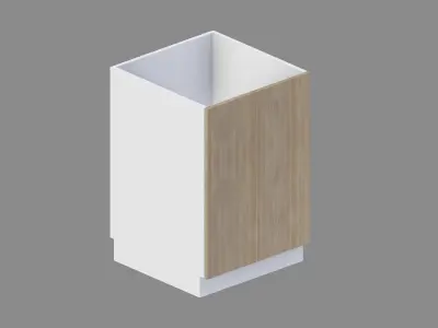 Kitchen Base Cabinet 60 cm Low-poly 3D model